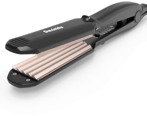 Dmriektu Hair Crimper for Women, Crimping Iron Volumizing Crimper with Ceramic Plates, Hair Waver Crimpers Styling Tools for Women Girls Adjust Temp Auto Off