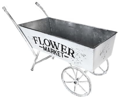 Fonowx Jardinière de Chariot de Fleurs, Jardinière de à Utiliser pour L'entrée, Le Porche de La Maison