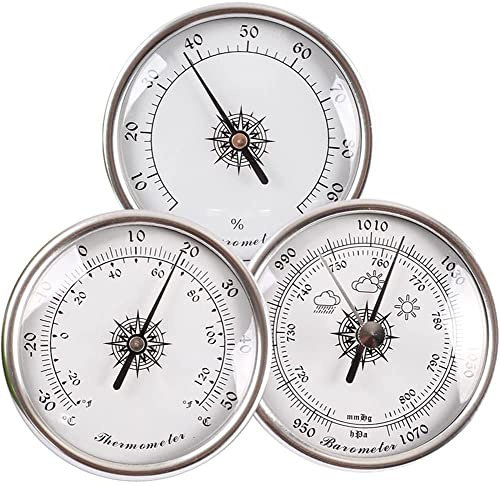SFQEVHRZ Barometers， 3 In 1 Thermometer Barometer Hygrometer Air Pressure Gauge 72mm Fishing Accessories Tools, For Wall Mount Embedded Weather Forecast Station