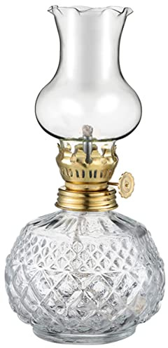 Vaguelly Lampe à Huile Vintage en Verre Lanterne à Pétrole Décorative Petite Lampe Tempête d'Intérieur pour Usage Décoration de Mariage Ambiance Relaxante