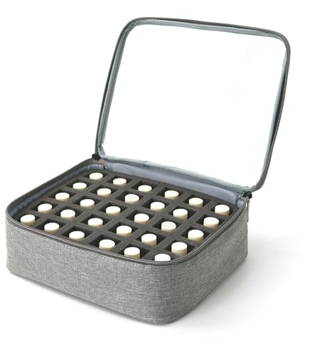 QUXVUIS Contenitore per smalto per unghie per 30 bottiglie, organizer per strumenti per manicure, organizer per smalto, organizer per unghie, scatola portaoggetti, C