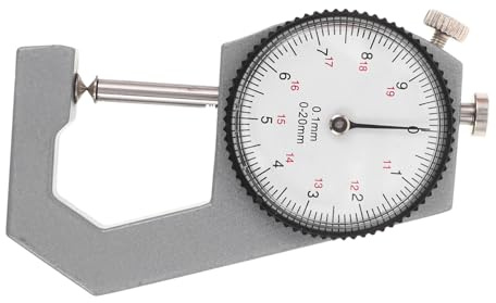 Abaodam Spessimetro Micrometro ad Alta Precisione in Lega di Alluminio Intervallo 0-20mm per Chitarre e Strumenti a Corda in Laboratori di Liuteria