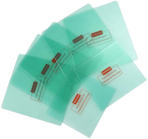 Set di Vetrini Visiere Lenti Protettive per Casco Maschera da Saldatura MP_M79387 | 5 Pezzi 122x138 mm | 2 Pezzi 103x89 mm | in Plastica | Pezzo di Ricambio