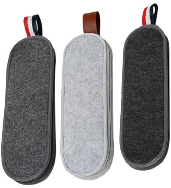iplusmile Housse de Rangement Étui Couverts Feutre Imperméable Léger pour Couteaux Fourchettes Pailles Pochette Portable Pratique pour Camping et Pique-Extérieur Gris