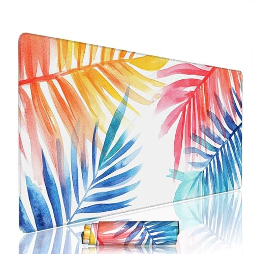 Tapis de Souris Couleur sous Main Bureau Tapis de Souris Gaming XXL 1000x500x3mm Mouse Pad Caoutchouc Abstrait Grand sous Main Gamer Accessoires PC Antidérapant et Imperméable, pour Clavier w-7474