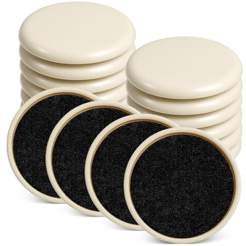 16 feltrini per mobili pesanti, autoadesivi, per mobili, in plastica, per sedie, pavimenti lisci (5 cm)