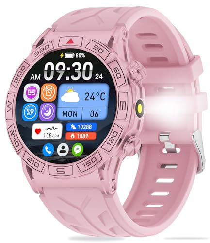 GedFong Montre Femme Rose - 1.39 Pouces avec Appels Whatsapp, Fréquence Cardiaque 24/7 & SpO2, Étanche 1ATM, 100 Modes Sports + Cadran DIY (Android/iOS)