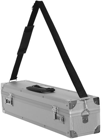 COLLBATH Estuche para Cuchillos de Chef de Aluminio con Cerradura de Combinación de 3 Dígitos, Tapa Protectora y 8 Ranuras, Organizador Portátil para Almacenamiento Seguro y Transporte