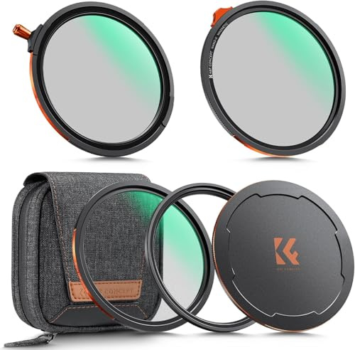 K&F CONCEPT A2 49mm Magnetic Filter Set System Quick Swap System | Polfilter(CPL), ND2-ND32, Black Mist 1/4,Optisches Glas,Nano-Beschichtung,Nano-Xcel,FU704