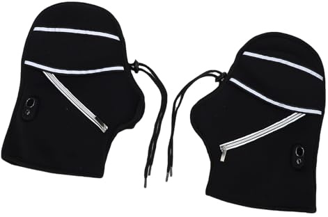 VGEBY Manchon Chauffant, Chauffants d'hiver Rechargeables Réfléchissants en Coton pour Moto et Cyclisme, Batterie Intégrée de 4000 MAh
