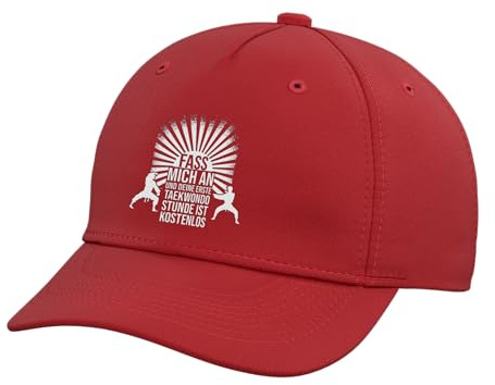 Funny Taekwondo Saying Outfit Suit Gift Men Women Adjustable Printed Baseball Hat, Red