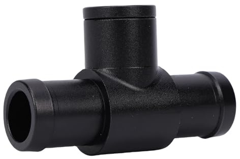 Jelquix Connecteur de Tuyau de Chauffage de Port de Purge de Liquide de Refroidissement, Connecteur en T en Alliage d'aluminium usiné CNC, de Revêtement anodisé avec Purgeur de Décharge d'air,