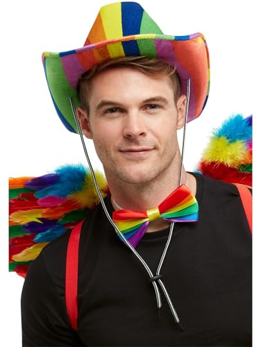 Smiffys Regenbogen Cowboyhut Halloween