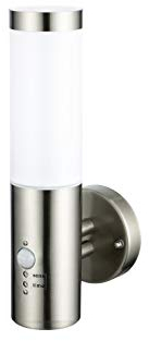 Dapo Außen-Wandleuchte Montana Edelstahl Kunststoffglas Fassung E27 Außenwand-Treppen-Balkon-Terrassenbeleuchtung