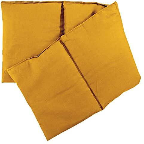 4-Kammer Johanniskernkissen 20x60cm groß - Wärmekissen & Kältekissen - 60x20cm Körner-Kissen Johanniskern, mango