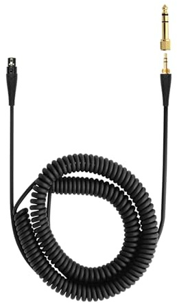 beyerdynamic original reservdel PRO X spiral­kabel 3 m, spiralkabel Mini XLR till 3,5 mm kontakt inkl. 6,35 mm adapter, stabil anslutning, original ljudsignatur