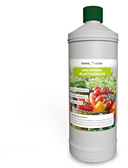 TerraDomi Blattdünger Universal | Konzentrat für Rasen, Gemüse und Beete | Spezialdünger mit wichtigen Mikronährstoffen | Für Pflanzen und Rasen im Außenbereich | 1 Liter