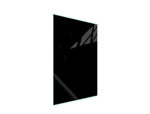 DarHaus Hob täckplatta 35 x 52 ett stycke glas elektrisk spis induktionshäll skydd stänkskydd glasplatta dekorativ skärbräda, SVART
