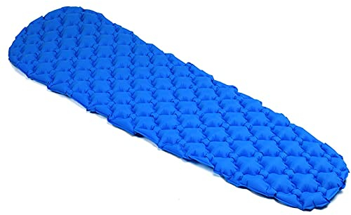 Aufblasbare Schlafmatratze, Widesea Camping, aufblasbare Matratze im Zelt, zusammenklappbares Feldbett, Isomatte, Picknickdecke, Reise-Luftmatte, Campingausrüstung, Camping-Schlafmatte (Farbe: G (blau