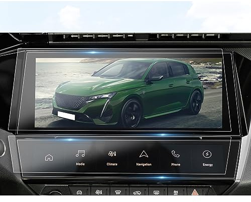 BIBIBO Film de navigation premium pour Peugeot 308 408 SW 2021-2023, film de protection d'écran pour i-Cockpit + i-Toggles, PET Protection d'écran de voiture, Peugeot 308 408 Film de protection