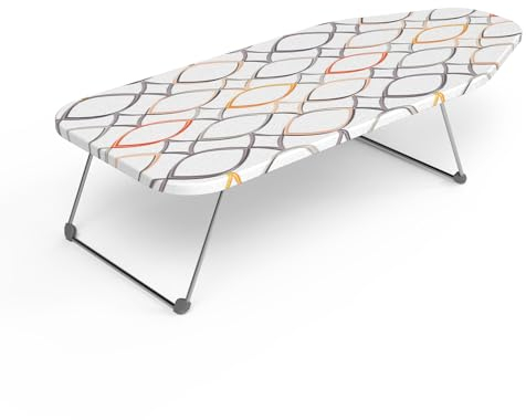 Perilla Mini Table à Repasser Portable, compacte et Facile à Utiliser – Tissu résistant à la Chaleur – Feuille de Fer Borad perméable à la Vapeur – Parfaite pour Les Petits espaces, la buanderie et