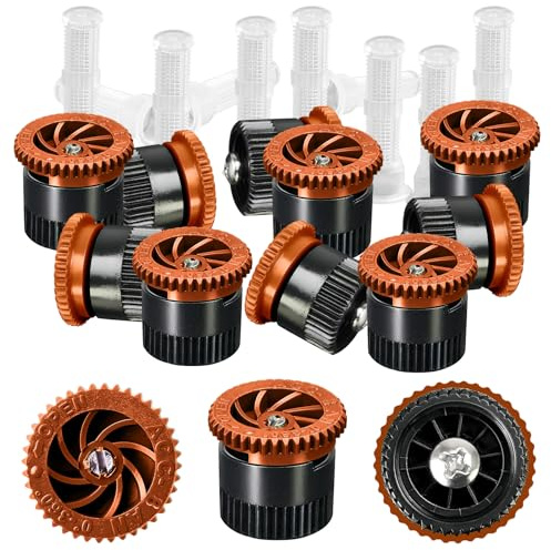 Lot de 10 buses à arc variable, têtes d'arrosage pop-up de rechange compatibles avec Hunter, RainBird, Orbit Arroseurs escamotables réglables pour irrigation de pelouse de jardin (8AN)