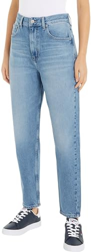 Tommy jeans dam MOM Jean UH TPR CH0115 CO DW0DW19247 avsmalnad, denim (denim ljus), 25W/34L, Denim (denim ljus), 25W x 34L