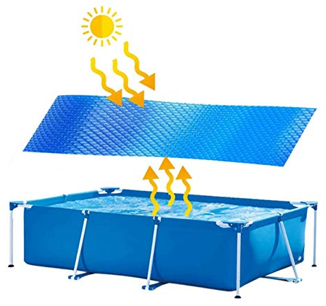 Djowyh Pool Solarabdeckplane Solarplane Für Eckige Pools | Solarabdeckplane Poolabdeckung Pool Warmer, Heat Retaining Blanket for Swimming Pool Hot Tub Spa