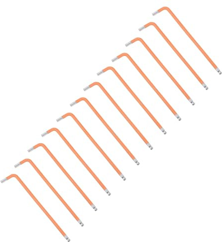 QUARKZMAN 12 Stück 5mm Innensechskantschlüssel Satz mit Kugelkopf metrisch | Innensechskantschlüssel L-förmig mit langem Arm aus S2-Stahl, Reparaturwerkzeug für Fahrräder und Möbelreparaturen