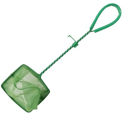 Feinmaschiges Aquariumnetz – Fischfangnetze mit langem Griff | Quadratischer Aquarium-Skimmer, Nylon-Fangnetz mit langem Griff, feinmaschiges Aquarium-Fangnetz, Fischfänger für Aquarien, Teiche