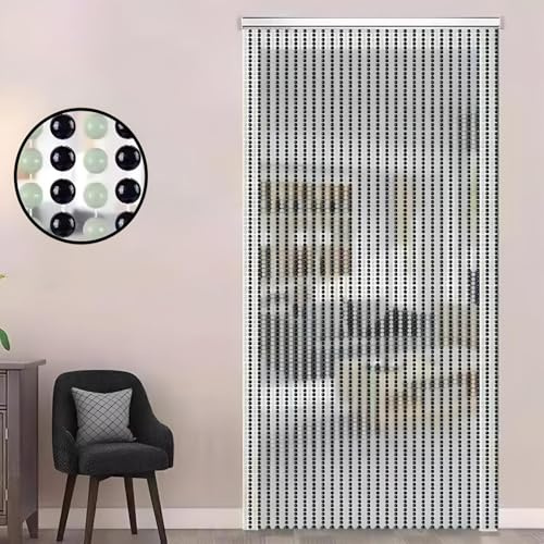 Eiauiuo Fenster Vorhang Türvorhang Kristall Glasperlen aus Acryl Luxus Perlenvorhang für Wohnzimmer Schlafzimmer Balkon Innen Dekor Raum Teiler Vorhang Perlen Gardine(100x200cm(50 Stränge))