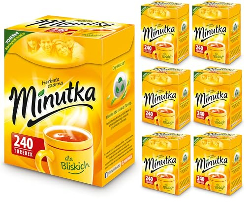 Minutka® Schwarzer Tee 240 Teebeutel - 6 Box - 6 x 336g - Black Tea - Hochwertige Mischung Aus Schwarztee Teesorten - Schwarzteebeutel Express Cay - Vegan Glutenfrei