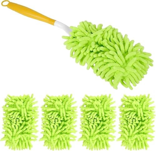 Recambios de chenilla para ventilador de ventana de muebles, plumeros compatibles con mango de plumero, uso en seco y húmedo, plumeros de mano, resistentes a desgarros, lavables a máquina,