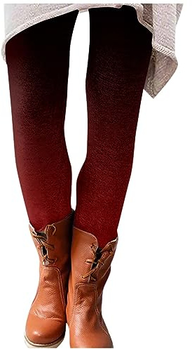 KONG JIMFAN Thermostrumpfhose Bunte Leggings Damen Beige Leggings Damen Warme Strumpfhose Wollstrumpfhosen Damen Winter Winterstrümpfe Damen Damen Winter Unterwäsche(#01 Wine,L)