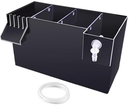 KESOTO Aquariumfilter, Fischtankfilter, zum Aufhängen am Aquariumfilter, Kleiner Fischtankfilter und Schildkrötenfilter, Schwarz 26x13.5x15cm