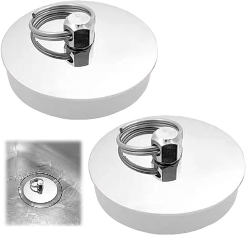 YCHYAN 2 Pezzi Tappo Vasca da Bagno, Tappo di Scarico per Vasca, Gomma Spessa, 4.6-4.2 cm Tappo Lavello, Meno Soggetto a Perdite, Adatto a Vasche da Bagno di Diversi Materiali