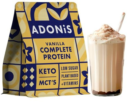 ADONiS Keto Protein Shake – Smooth Vanilla Flavor | Low-Carb, Protein Powder for Muscle Building & Recovery | Perfect for Keto Diet & Fitness