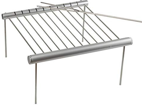 Miniparrilla Plegable portátil de Acero Inoxidable para Barbacoa de Exterior, Accesorios para Barbacoa de 3 a 5 Personas, Barbacoa de sobremesa