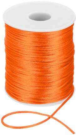 PATIKIL 2mm x 110 Yard Corda In Nylon Per Bigiotteria Intrecciata Cordoncino Di Seta Per Nodi Cinesi Collane Macramé DIY Artigianato Arancione