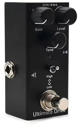 Electric Guitar Pedals – Metal Distortion, Digital Delay, Analog Echo, Tremolo, Overdrive, Classic Chorus Effect Pedals for Heavy Metal, Rock, and Bass Guitar Players (Black:Ultimate Drive)
