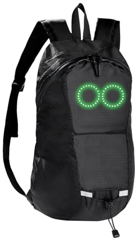 Sac à dos à motif lumineux – Sac de voyage équipé de LED, design de sécurité haute visibilité | Sac pour ordinateur portable de trekking de 30 L, sac pour ordinateur portable, vélo, camping, sport