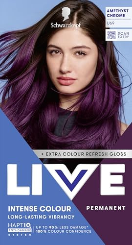 Schwarzkopf LIVE Intense Colour Hair Dye, U69 Amethyst Chrome