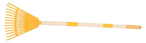 TOYZFRIENDY Rastrello per in Plastica 14 Denti con Manico Staccabile 87 CM Rastrello da Giardino Leggero per Pulizia Aiuole e Cortile Strumento Portatile per Manutenzione Prato e
