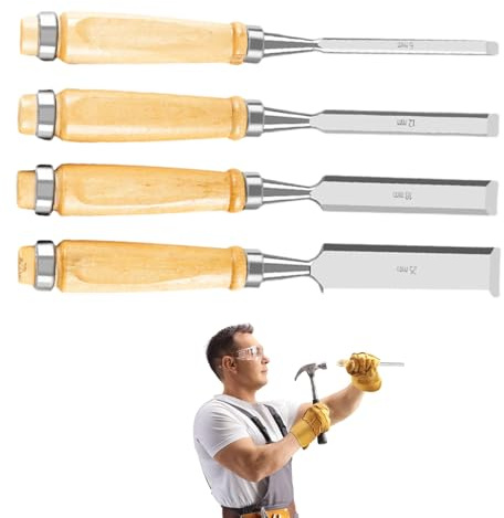 Juego De Cinceles Para Madera Ergonómico De Alta Dureza | Cinceles Para Carpintería Accesorios de Precisión para Tallado, Para Escultura, Muebles, Renovación, Mejoras del Hogar y