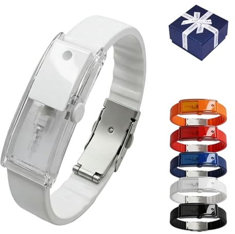 Pulsera Atomizadora De Fragancia, Pulsera Atomizadora De Aceites Esenciales para Aromaterapia, Pulsera Difusora De Aceites Esenciales (Blanco)