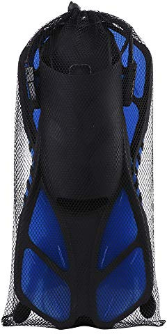 Einstellbare Taucherflossen für Erwachsene, Schwimmflossen für Schnorcheln und Schwimmen, stromlinienförmige Flossen mit rutschfestem Sohlenmaterial, komfortable Tauchausrüstung fü (Blau)