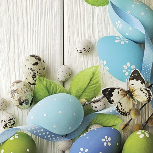 20 Servietten Stilvolle Osterdeko/Ostereier/Schmetterling/Ostern 33x33cm