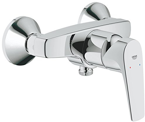 GROHE Bauflow, Duscharmatur Aufputz (Mischbatterie für die Dusche, eigensicher gegen Rückfließen, Brausearmatur mit Metallhebel, langlebige Oberfläche), chrom, 23755000