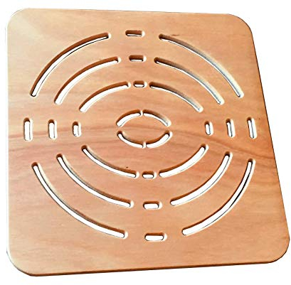Pedana Piatto Doccia 50x50x2h Legno Marino Quadrata Antiscivolo Castel Merlino