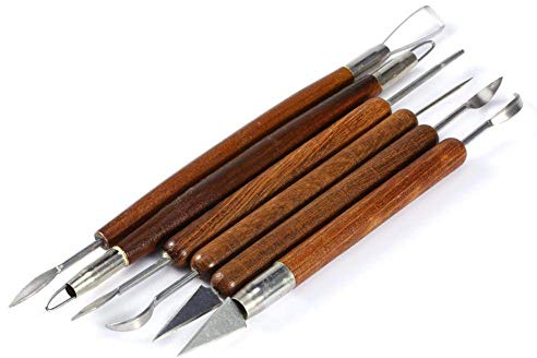 Set de 6 Piezas para Escultura herramientas de modelado para arcilla cerámica y cera kit de tallado para arte DIY